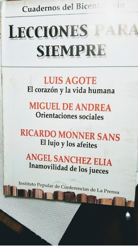 Lecciones Para Siempre - Agote, De Andrea, Monner Sans, Sánc