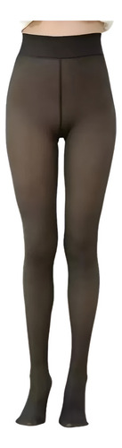 Medias Térmicas Malla Afelpada Leggins Traslucidas Moda Dama