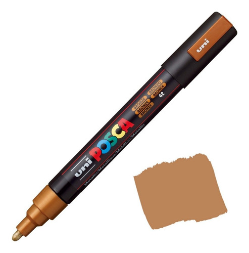 Caneta Posca Pc-5m - Uni-ball - Escolha A Cor Cor Bronze 42