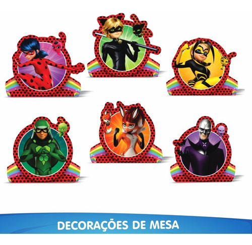 Imagem 7 de 10 de Kit Festa Fácil Ladybug - Miraculous - Decoração Aniversário