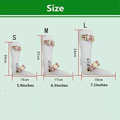 Kids AFO Drop Foot Splint Toddler Custom Othopedic Ankle Foot Brace Night  Splint Support for Children (M-Leftt: 6.5IN)
