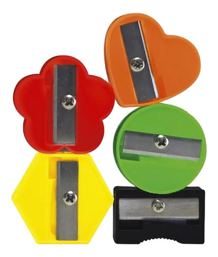 Imagen 1 de 4 de Sacapuntas Escolar De Colores 25 Pz