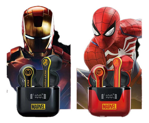 Auriculares Inalámbricos Bluetooth Mar-vel Avengers Color Btmv13 Spiderman Red