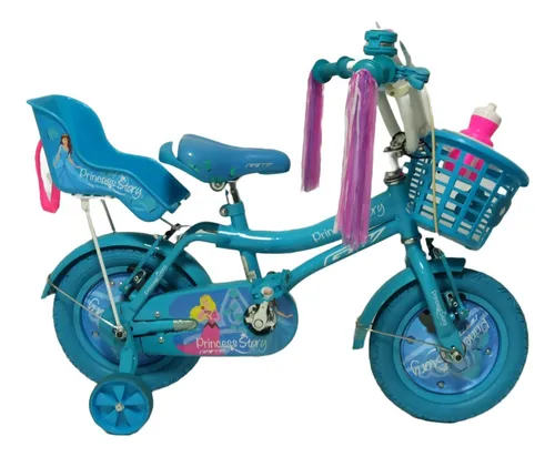 Bicicleta Rin 12p Princess Story Gw Azul Env o gratis
