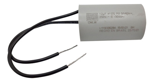 Imagem 3 de 6 de Capacitor 12uf 250vac Para Portão Eletrônico Weg