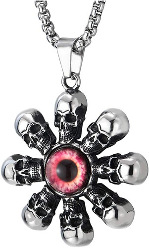 Coolsteelandbeyond - Collar Con Colgante De Calaveras Estilo