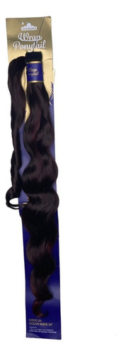 Coleta Chongo Cabello Ondulado Largo 34 PuLG Color Om99j / 118