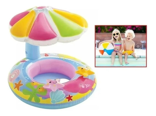 Flotador Inflable Para Niños Sombrilla Piscina Bebes