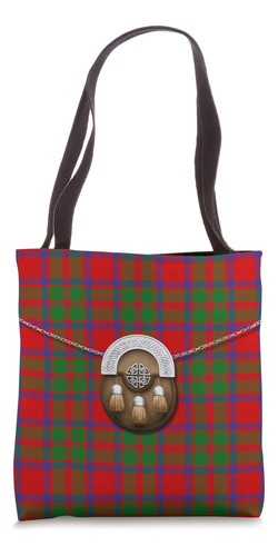  Clã Escocês Macintosh Tartan Xadrez Com Sporran Tote Bag
