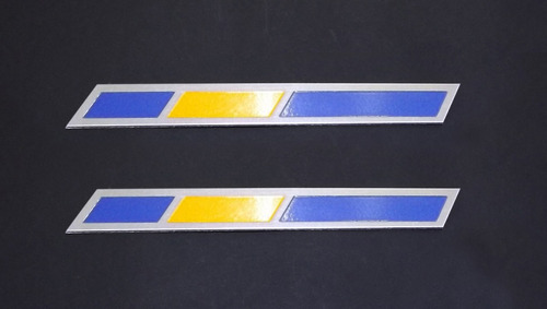 Kit Emblema Bandeira Suécia Sweden Motorsport Volvo Inox 2un