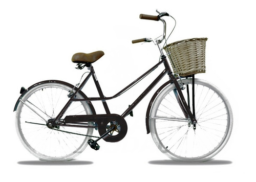 Bicicleta Lazygirl Vintage Dama Rodado 26 Canasto M1 Retro 