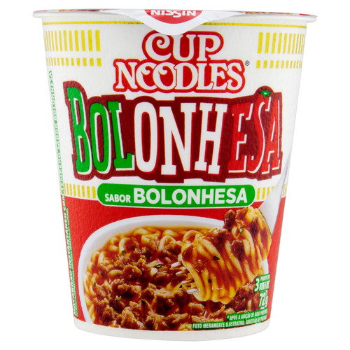 Macarrão Instantâneo Bolonhesa Cup Noodles Copo 72g