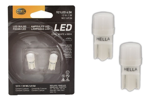 Imagem 6 de 6 de Par Lâmpada Led Pingo Hella Esmagada W5w T10 6500k 2pc 12v
