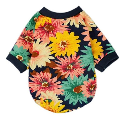 Fashion Summer Floral Dog T-shirt For Pet Dog Clothes C...