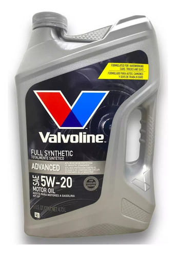 Aceite Sintetico Valvoline Advanced 5w20 X 4.73l Original