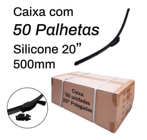 Caixa Palheta Limpador Parabrisa 20 Pol. 500mm Acefort 50un.