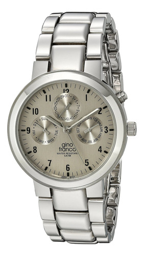 Reloj Hombre Gino Franco 921sl Cuarzo Pulso Plateado En