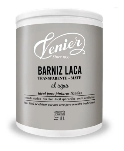 Laca Barniz Al Agua Chalk Paint Pintura Tizada X 1 Litro