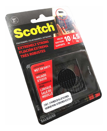 Set 2 Par Sujetadores 3m Scotch Sujeción Extrema 2.54x7.62cm