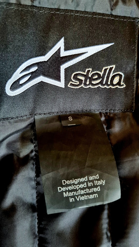 Chamarra Moto Mujer Ch - Alpinestar Gunner Stella Wp Negro Con Blanco Lisa Ch - S (Usado)