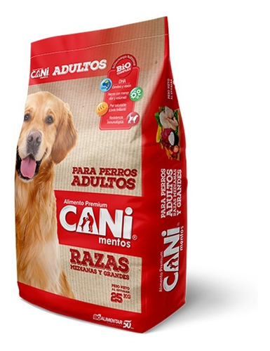 Canimentos Adultos Razas Medianas Y Grandes 25kg