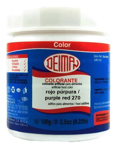 Colorante En Polvo Rojo Púrpura (270) 100gr