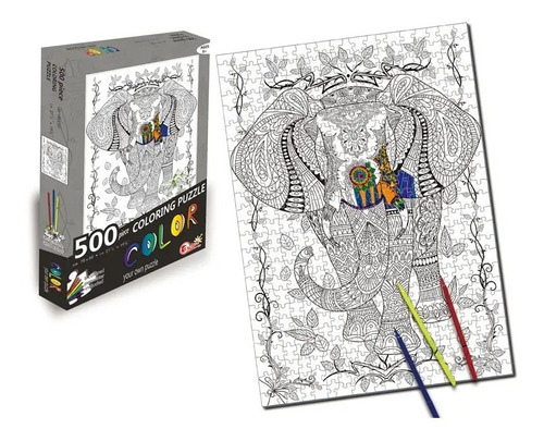 Rompecabezas  500 Piezas Coloring Elefante