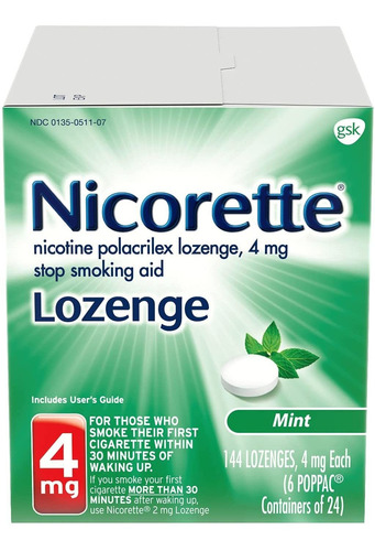 Nicorette 4 Mg Pastillas De Nicotina Para Dejar De Fumar  A