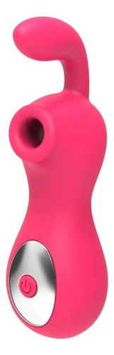Vibrador estimulador de clítoris de doble onda de presión rosa