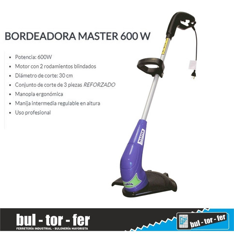 Imagen 3 de 10 de Bordeadora Electrica 600w Plumita + Carro 3 Ruedas
