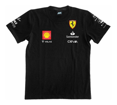 Remera F1 2022 Ferrari Sainz Leclerc Niños