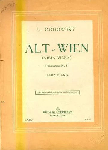 L. Godowsky: Alt - Wien (vieja Viena) (Usado)