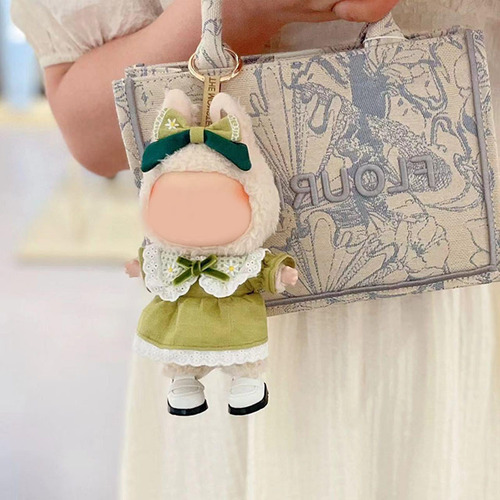 Vestido De Muñeca De Felpa Con Lazo Para El Pelo, Traje De