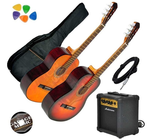 Guitarra Electro Criolla Ecualizador Funda Amplificador 10w