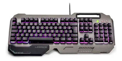 Teclado Gamer Multilaser Tc222 Warrior Ragnar Led Usb 2.0 Cor de teclado Preto Idioma Português Brasil