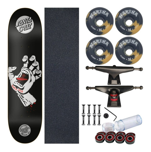 Skate Completo Profissional Shape Santa Cruz Serie Powerlyte