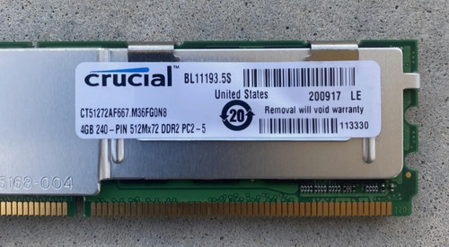 Memória 4gb Pc2-5300f 667mhz (Usado)