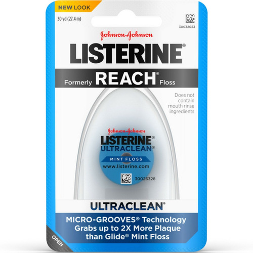Pack De 6 - Listerine Ultraclean Menta Hilo De 30 Yardas -