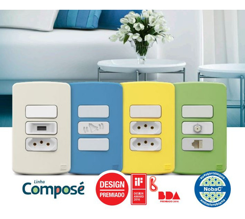 Modulo Interruptor Simples Branco 10a 250v Compose Weg