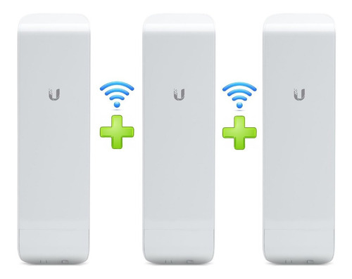 Imagen 1 de 6 de 3x Nanostation M Ubiquiti Ns-m2 2,4ghz 150mbps 13km