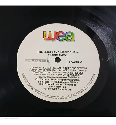 Lp/ The Jesus And Mary Chain - Darklands (vinil 1987) | MercadoLivre