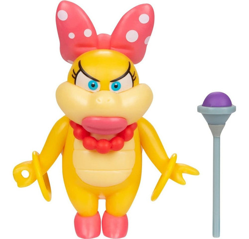 Super Mario Wendy Koopa - Mini Figura De Accin De 2.5 Pulgad