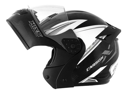Imagem 1 de 5 de Capacete Escamoteável Robocop Mixs Gladiator Carbon X Moto