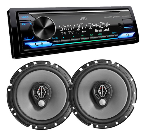 Stereo Jvc Bluetooth 380bts Parlantes Bomber 6,5 Pulgadas