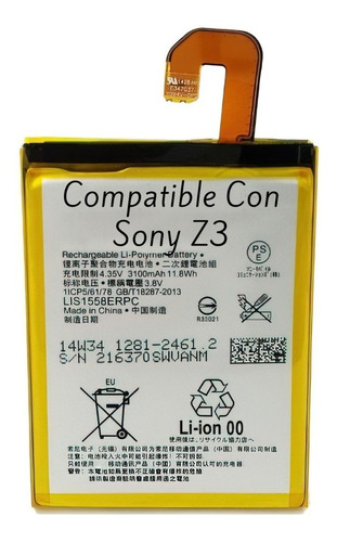 Batería Pila Compatible 3100mah Sony Xperia Z3 