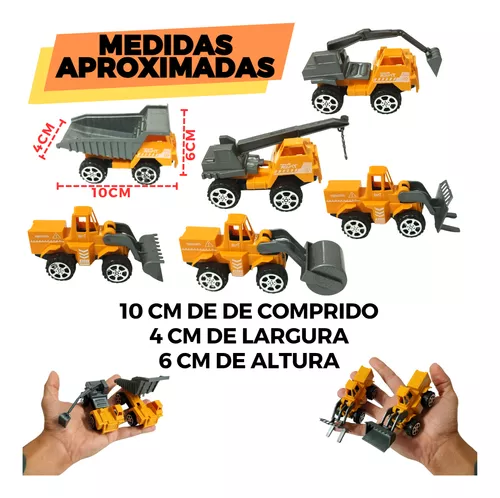 Kit 4 Caminhão Truck Construção 17 Cm Brinquedo Infantil