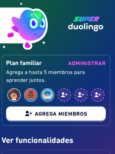 Suscripción Por Un Año A Duolingo En El Plan Familiar!!!