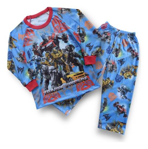 Pijama Transformers Robots Niño Largo