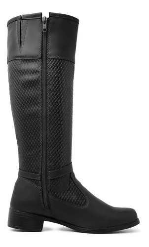 Bota Feminina Montaria Cano Longo Salto Baixo Ref. 11070 Frete