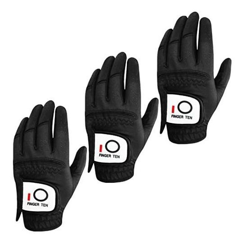 Dedo Guantes Diez Hombres De Golf De La Mano Izquierda 3 Pac